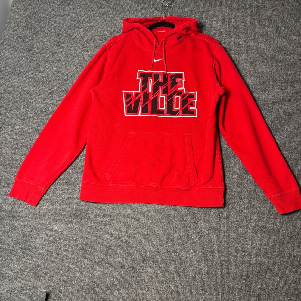Nike Hoodie Mens Small Red The Ville Jason Graphic Pullover 598437-657 - Picture 1 of 16